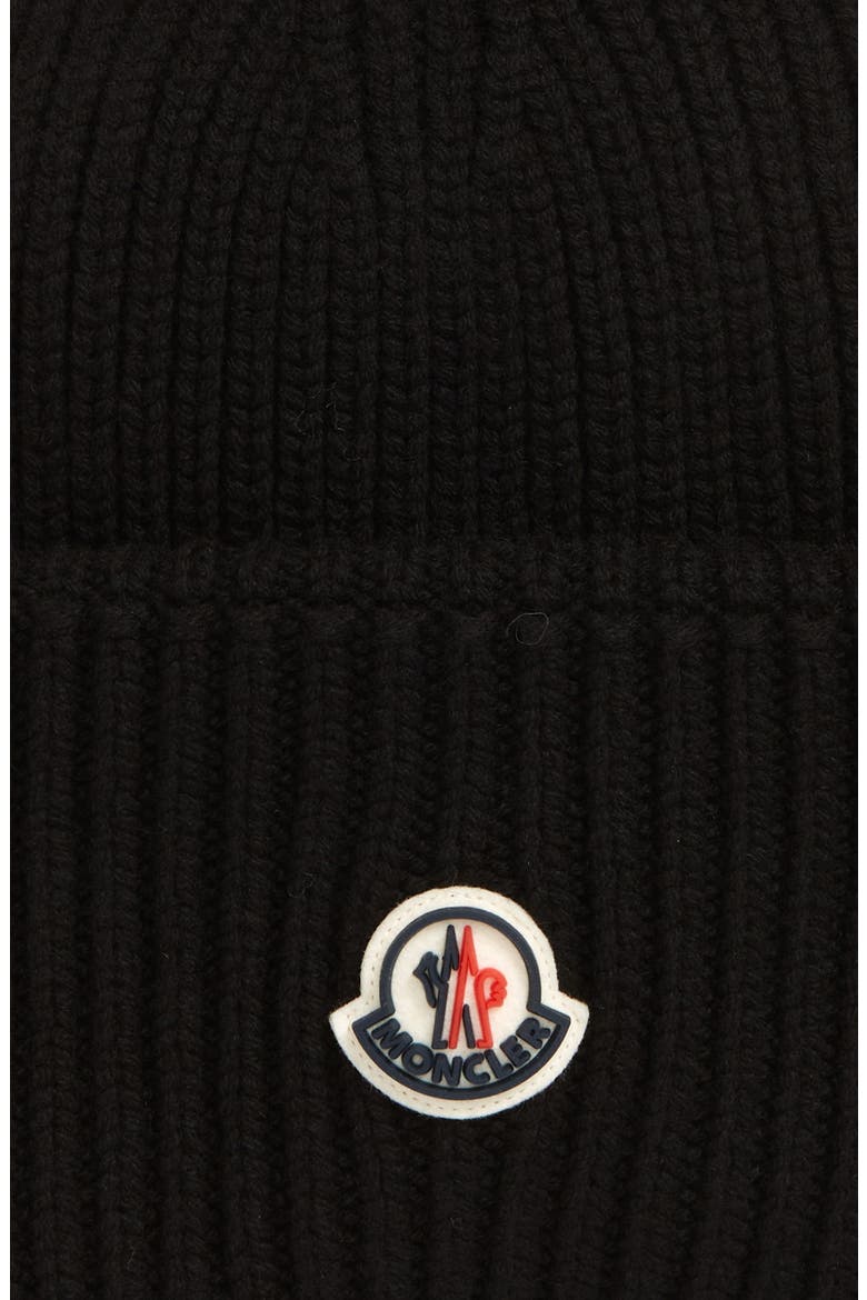 Logo Patch Wool & Cashmere Beanie, Alternate, color, 999 BLACK