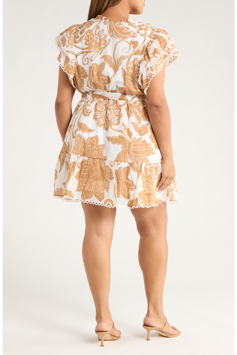 Nadya Floral Eriny Cotton Dress, Alternate, color, WHITE/ BISCUIT