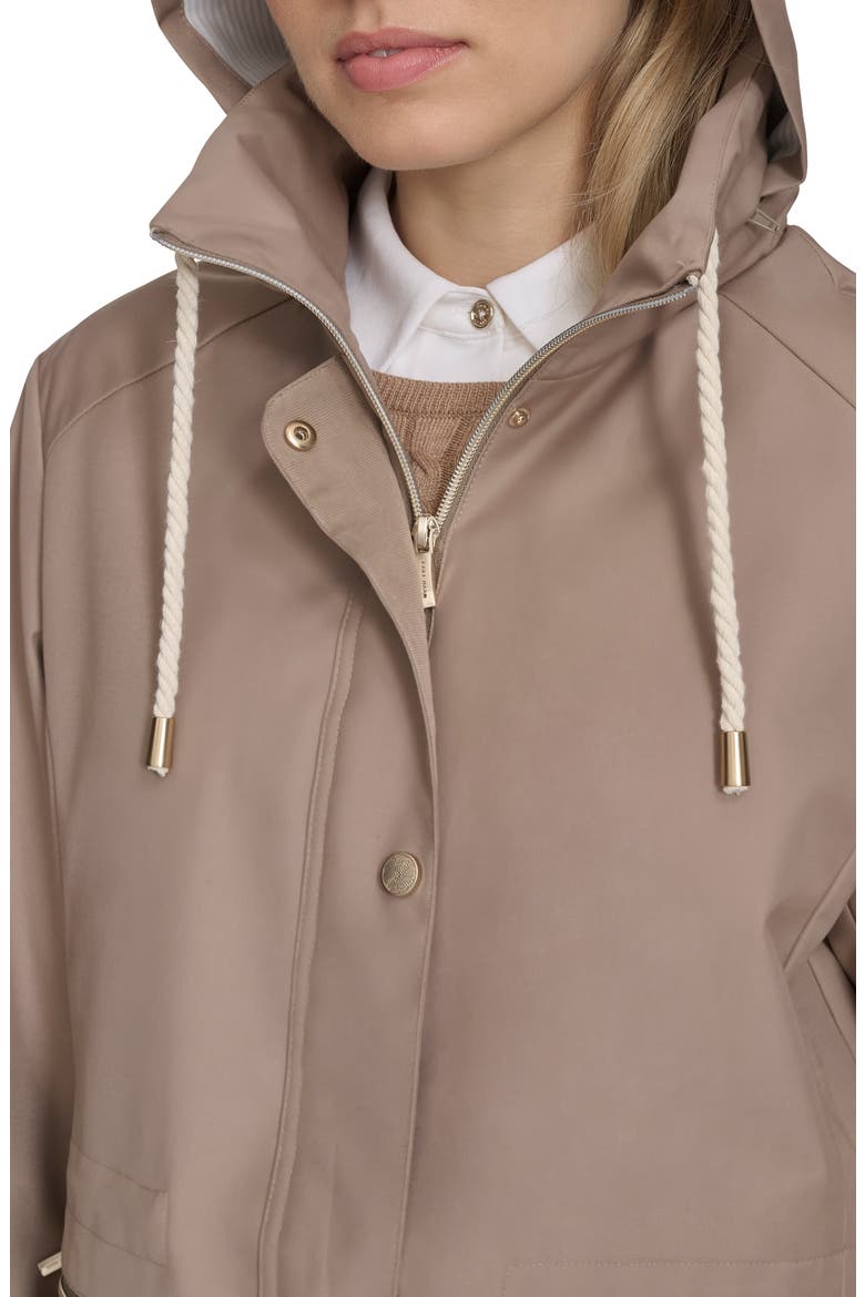 Hooded Oversize Rain Jacket, Alternate, color, LIGHT TAUPE