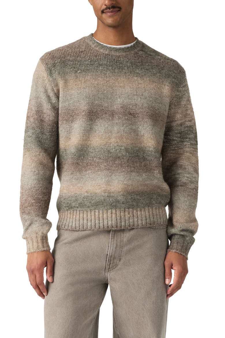 Laurel Crewneck Sweater, Main, color, SPACE DYE CUSTON COFFEE