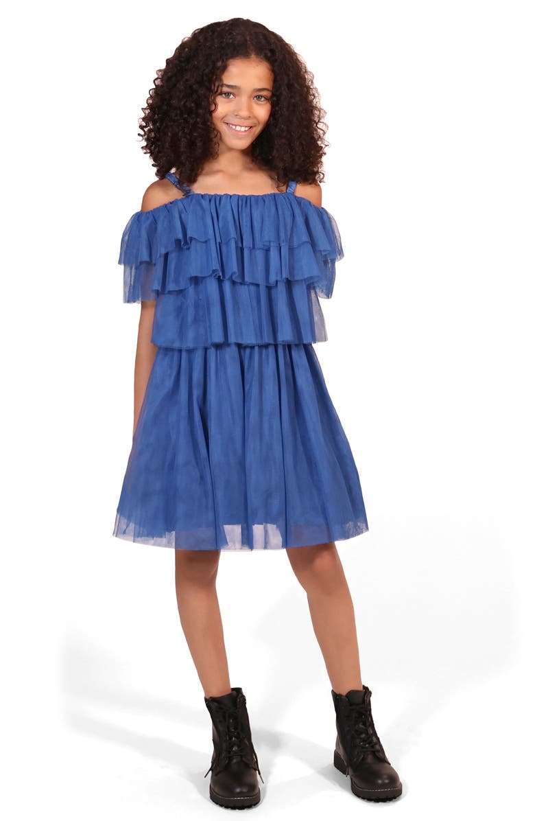 Habitual Kids Kids' Tiered Mesh Dress, Alternate, color, 