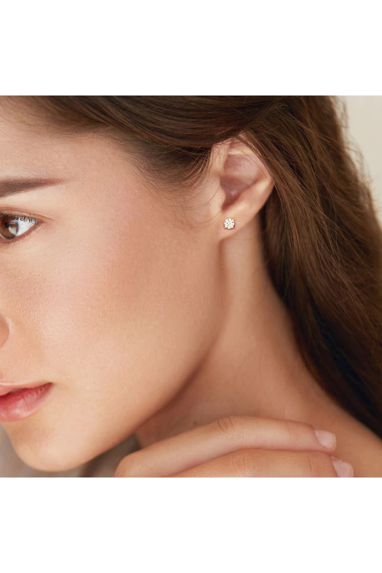 1 CTW Lab-Grown Diamond Stud Earrings Platinum, Alternate, color, White Gold