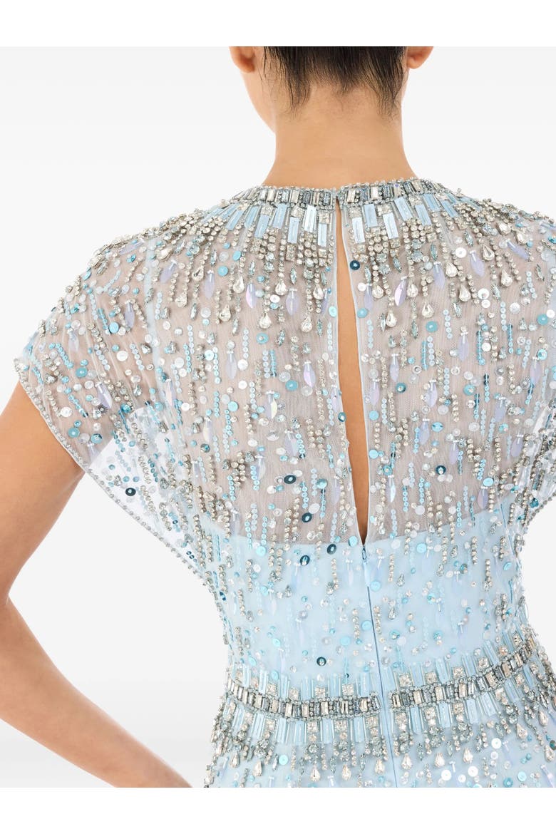 Lauretta Embellished Maxi Dress, Alternate, color, Winter Blue