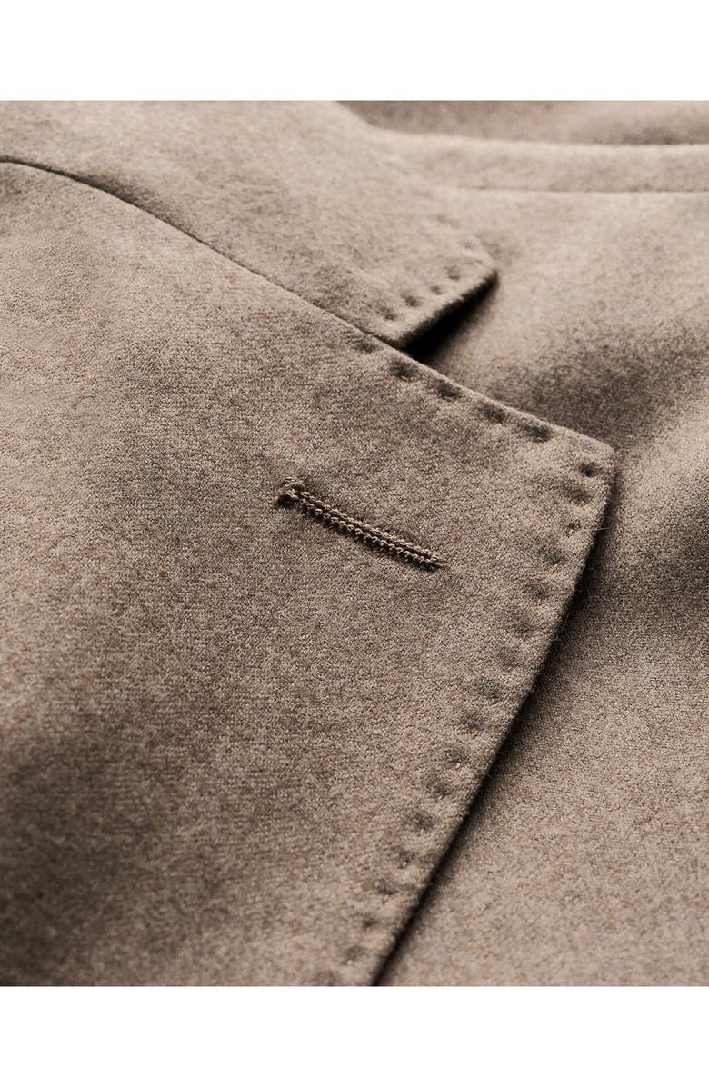 Eton Wool Flannel Soft Sport Coat, Alternate, color, Light Beige