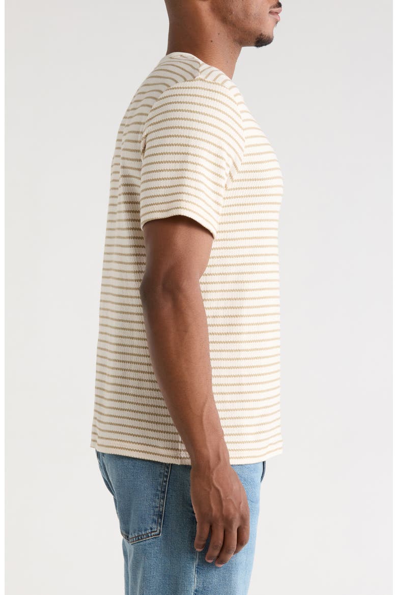 Ribbed Jacquard Stripe T-Shirt, Alternate, color, NATURAL STRIPE