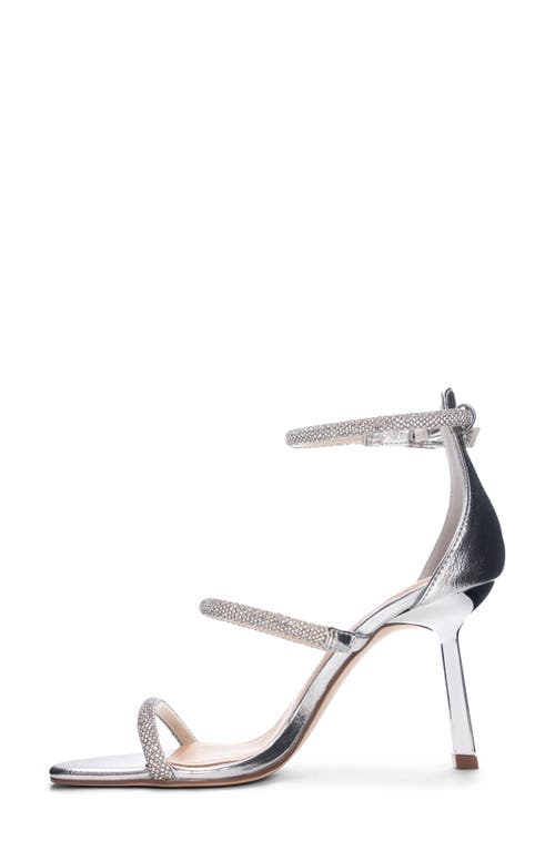 Chinese Laundry Janai Embellished Ankle Strap Sandal In Silver