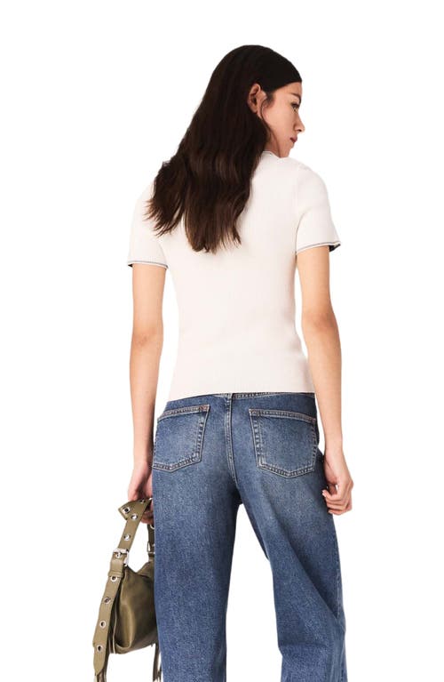 Maje Short-sleeve Polo Shirt In Neutral