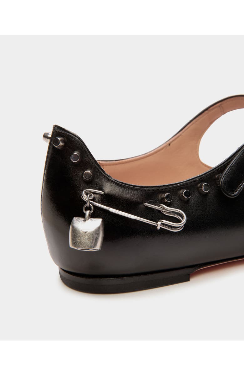 Bally rina Flat in Calf Leather, Alternate, color, Black