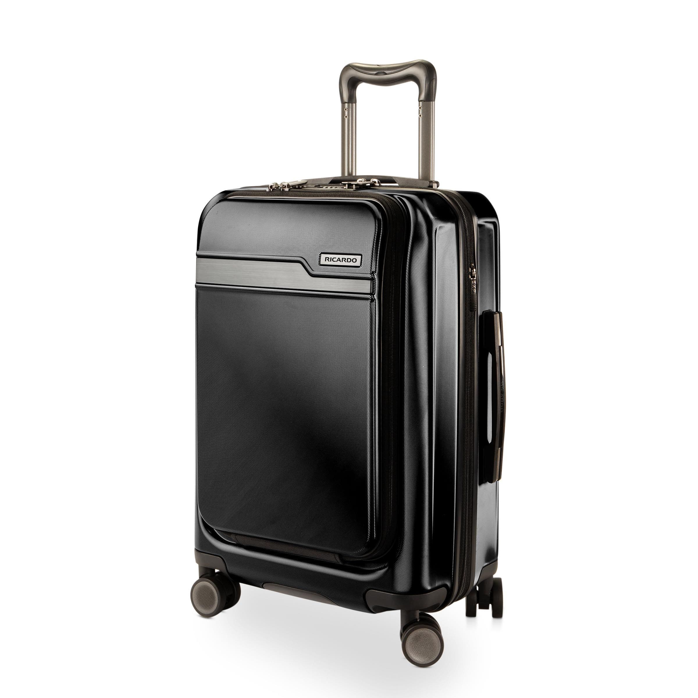 Ricardo Beverly Hills Brentwood Hardside 21" Expandable Front Open Carry-on Luggage, Main, color, Onyx