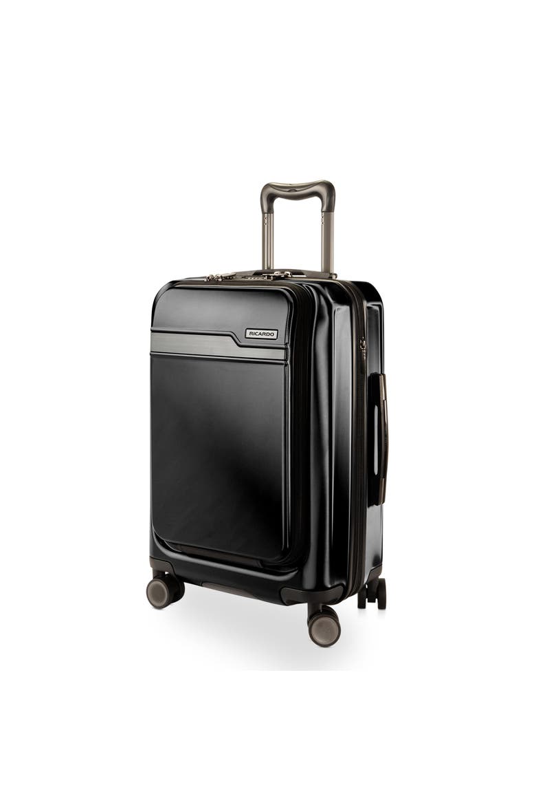 Brentwood Hardside 21" Expandable Front Open Carry-on Luggage, Main, color, Onyx
