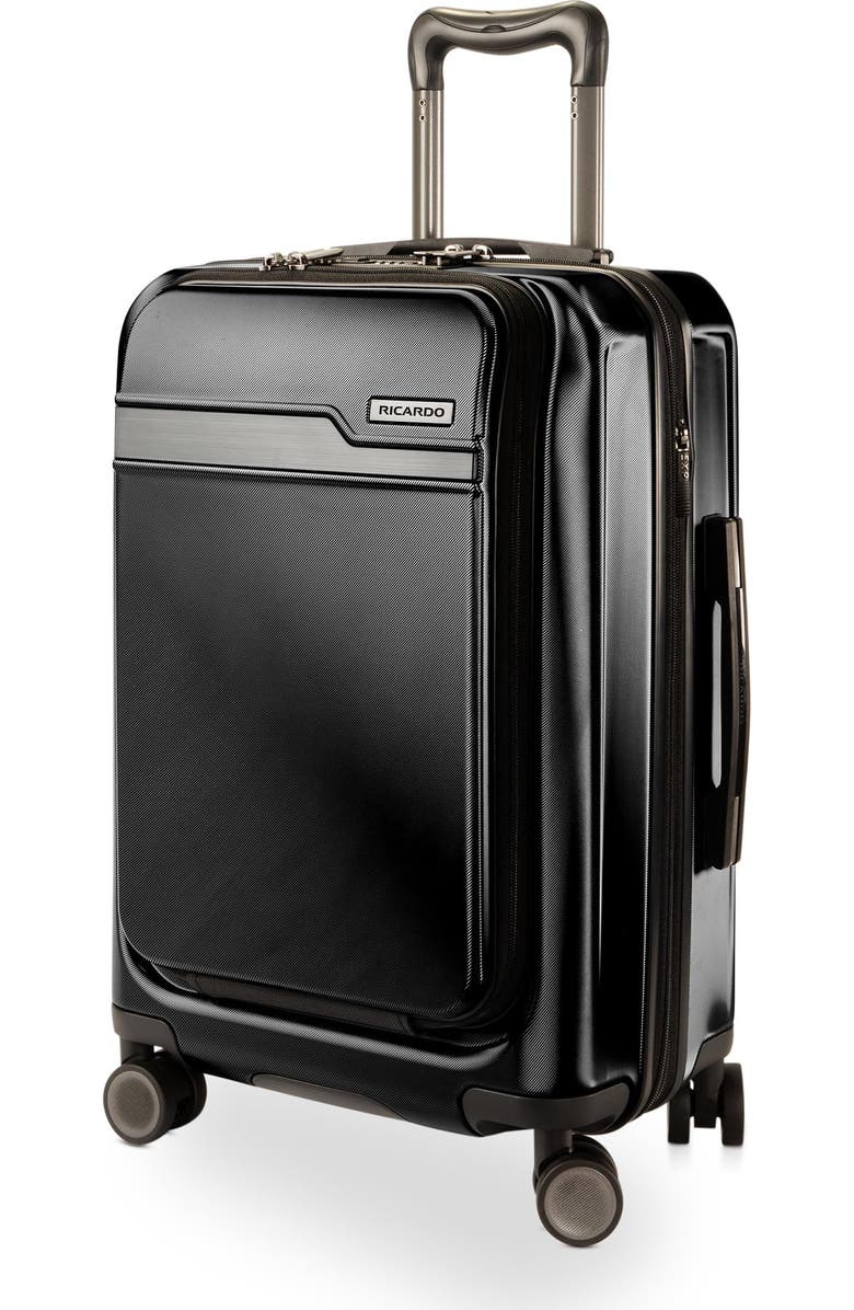 Ricardo Beverly Hills Brentwood Hardside 21" Expandable Front Open Carry-on Luggage, Main, color, Onyx