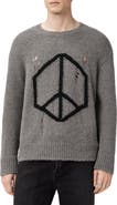 AllSaints Message Wool Blend Crewneck Sweater