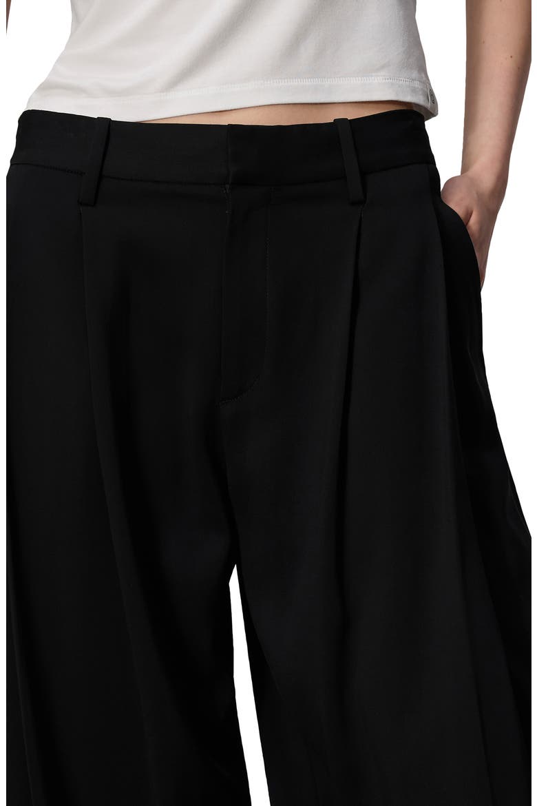 Cecily Crepe Pants, Alternate, color, BLACK