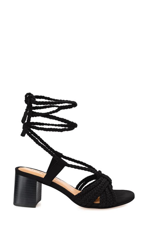 Journee Signature Railee Ankle Tie Sandal In Black