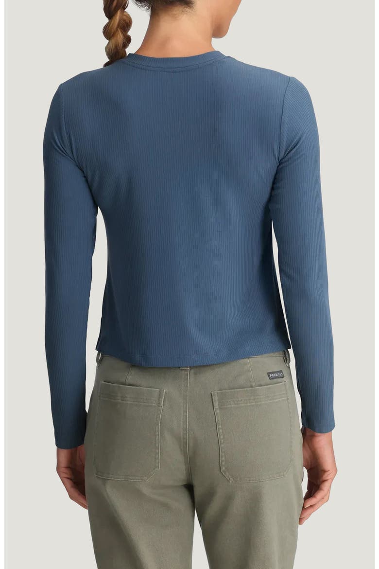 Long Sleeve Rib T-Shirt, Alternate, color, PACIFIC BLUE