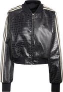 adidas Originals SST Croc Embossed Faux Leather Track Jacket