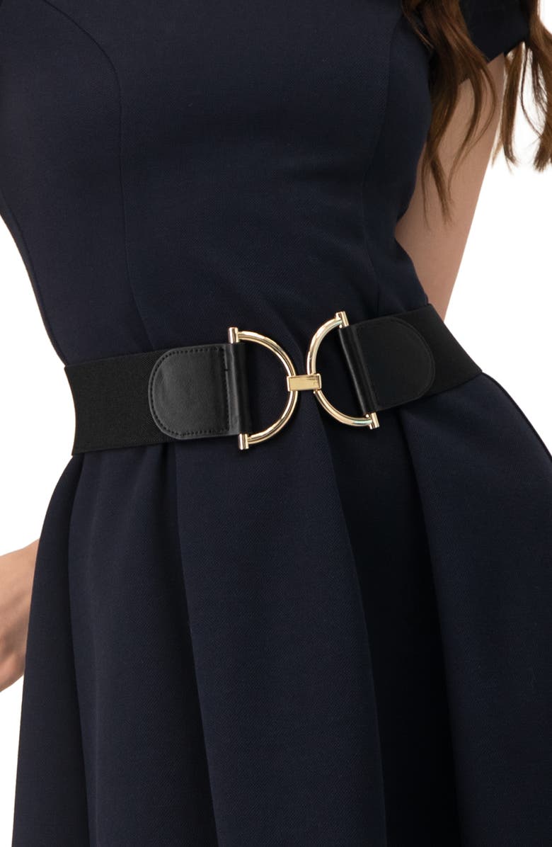 IVONNE A-Line Short Dress, Alternate, color, Navy Blue