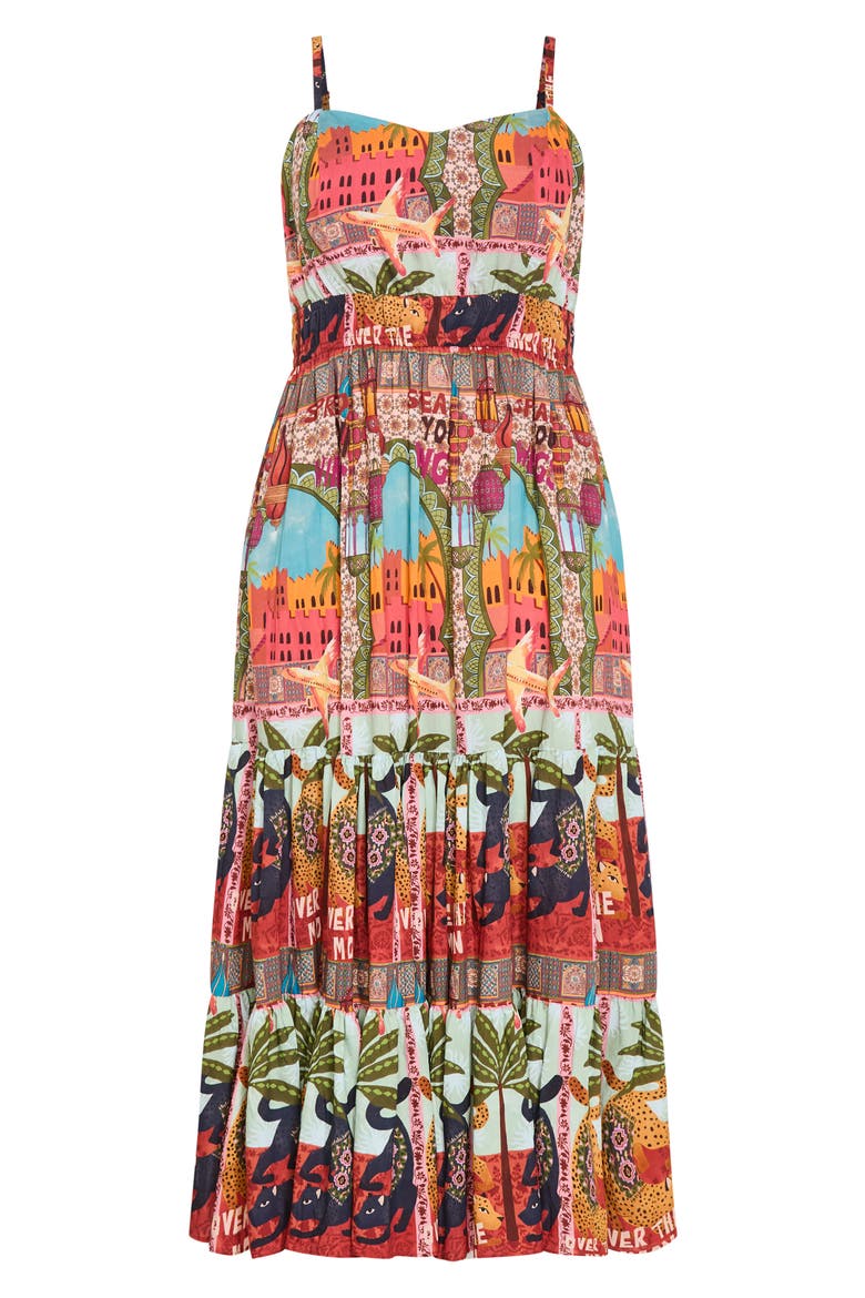 Karina Print Sleeveless Maxi Dress, Alternate, color, FOOLS PARADISE
