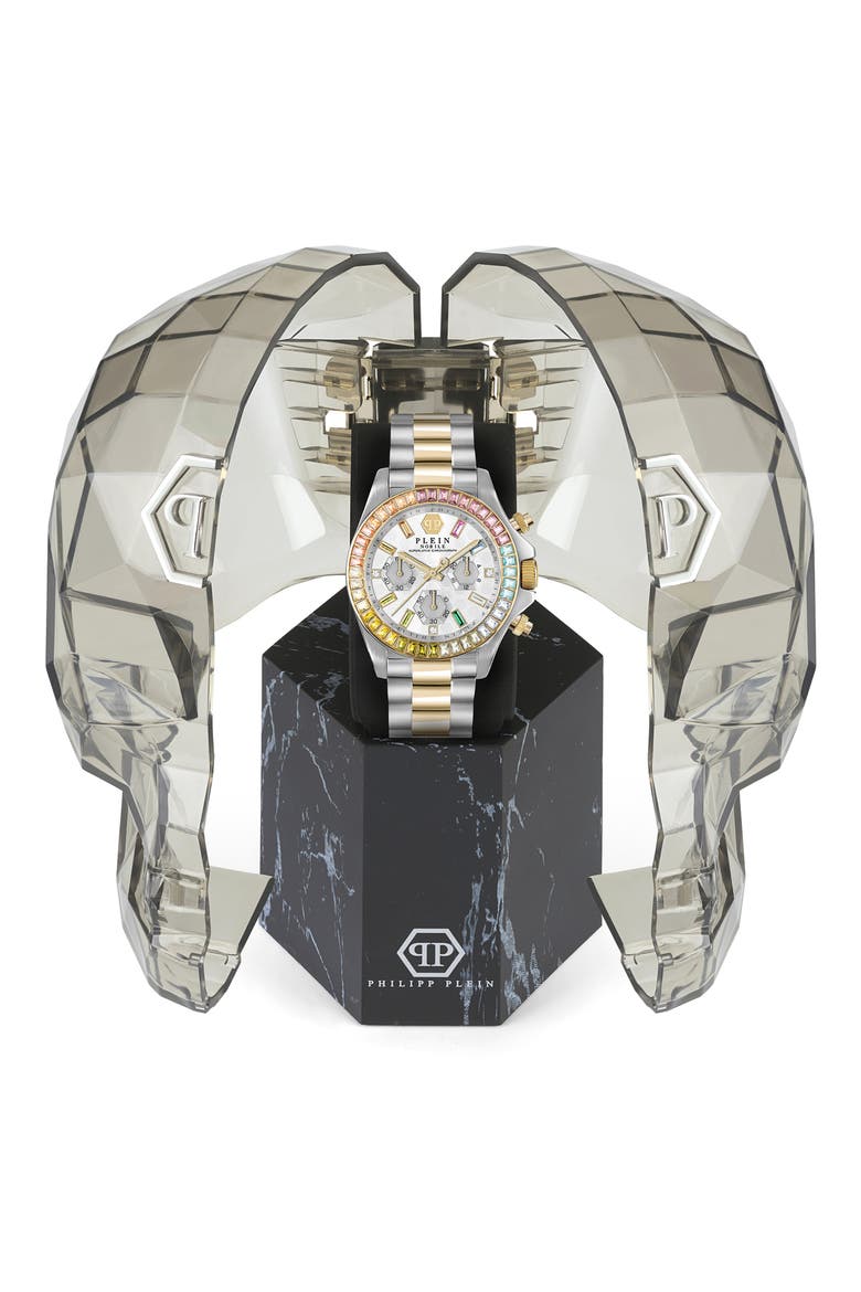 Nobile Silicone Strap Chronograph Watch, 43mm, Alternate, color, TWO TONE