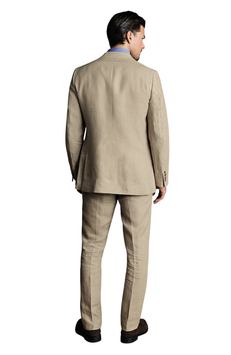 Charles Tyrwhitt Linen Slim Fit Jacket, Alternate, color, Taupe