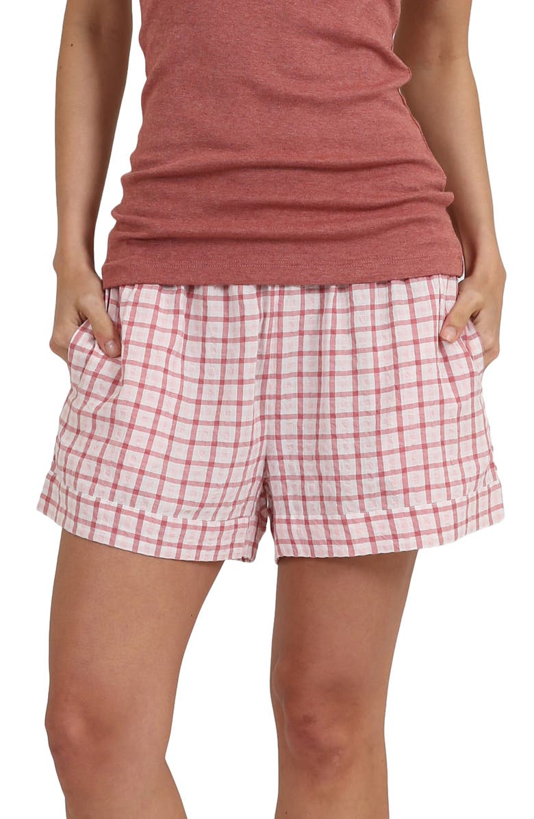 Papinelle Seersucker Pajama Shorts, Alternate, color, 