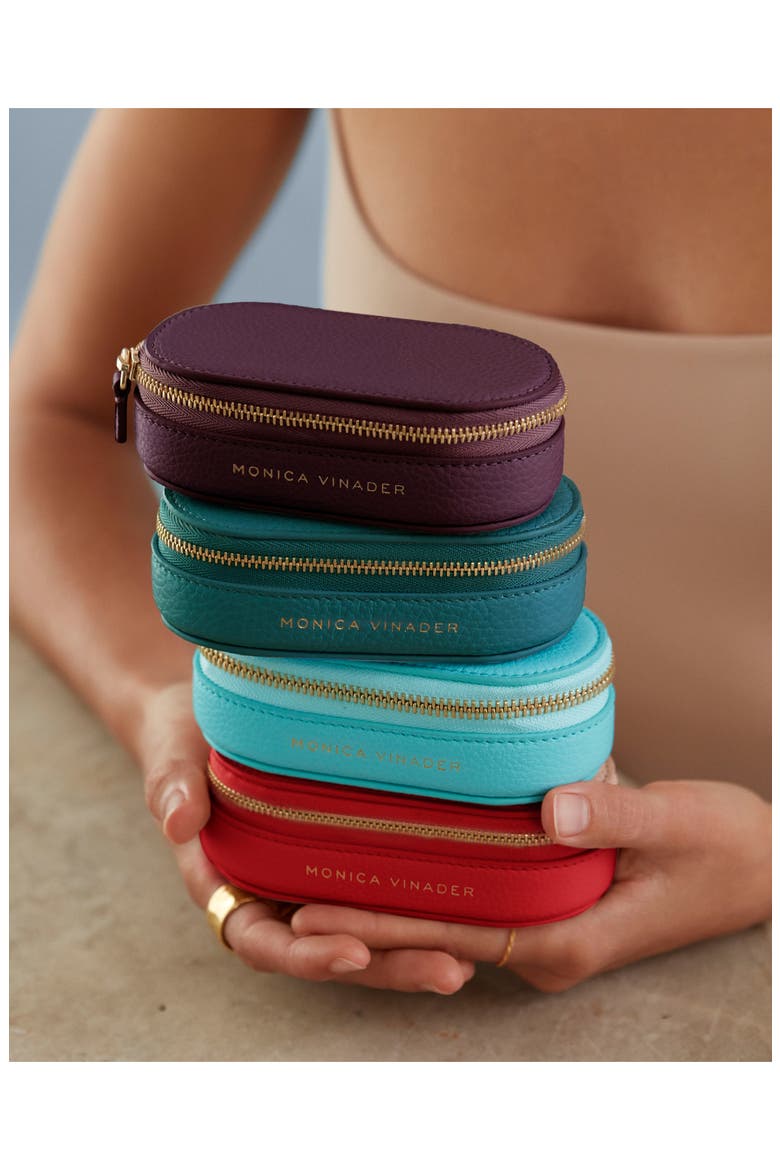 Mini Leather Jewelry Case, Alternate, color, AVOCADO