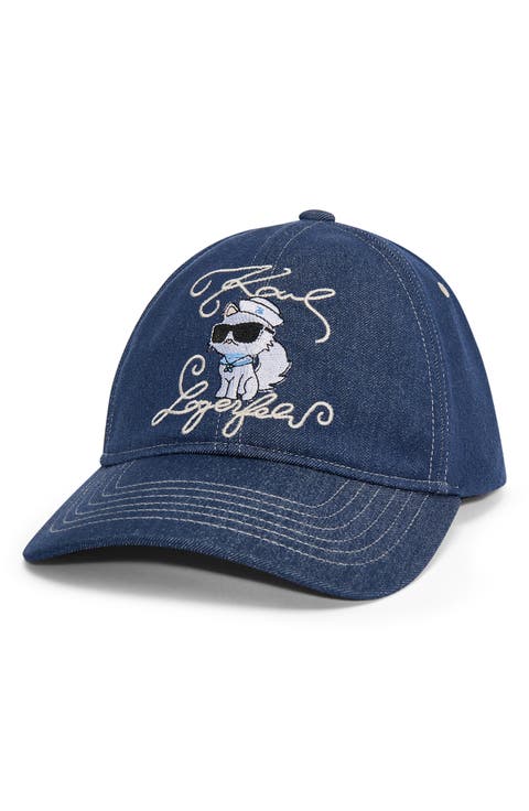 Admiral Choupette Denim Baseball Cap