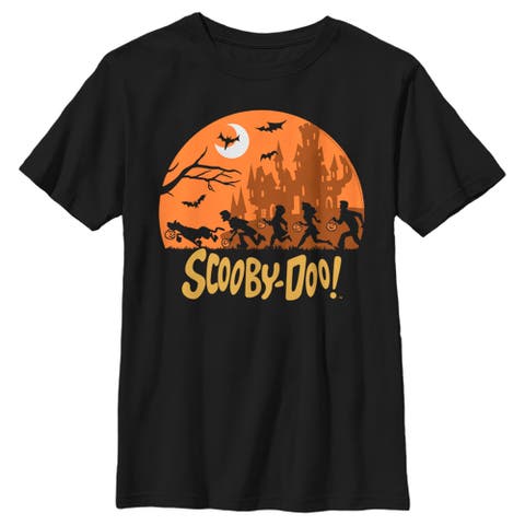Boy's Scooby Doo Moon Silhouette Chase  Graphic T-Shirt