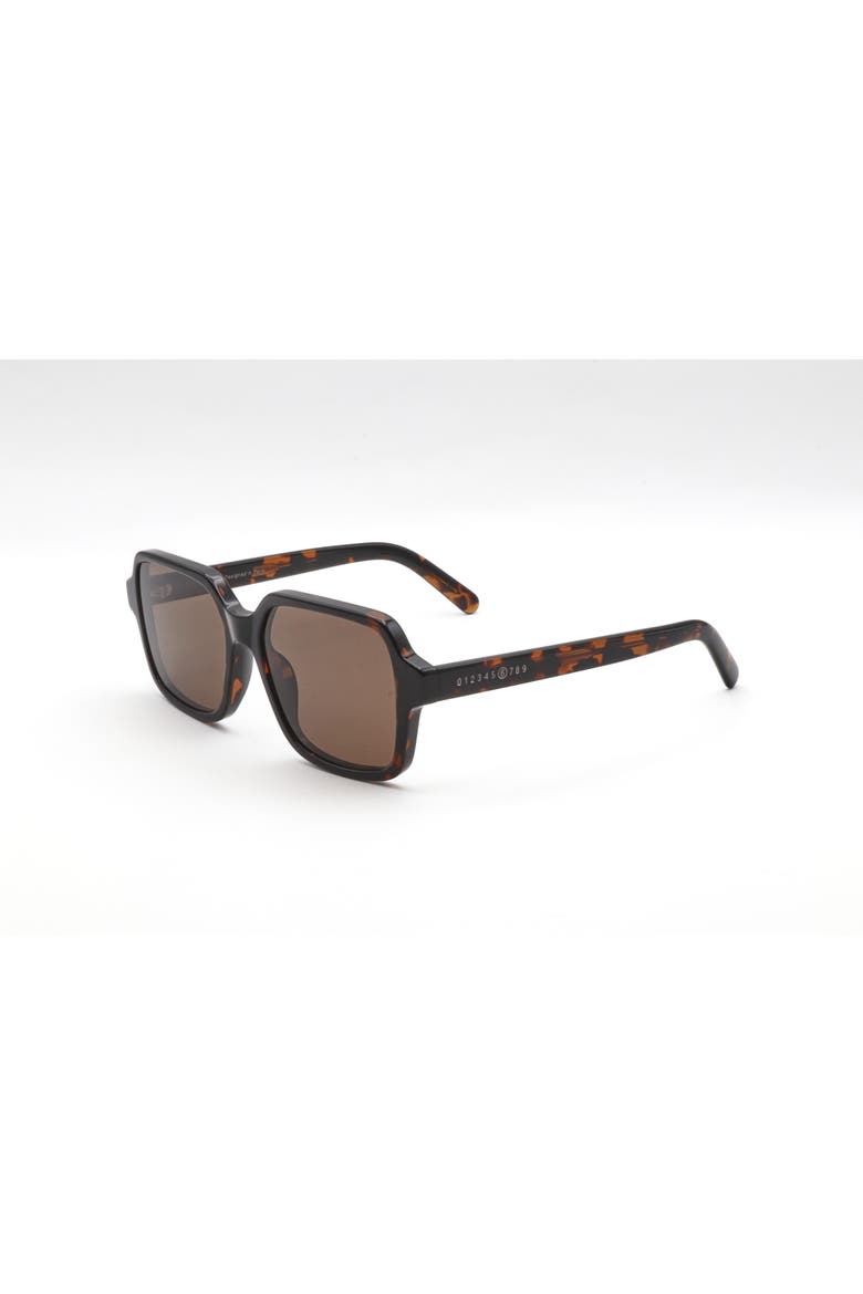 56mm Square Sunglasses, Alternate, color, HAVANA