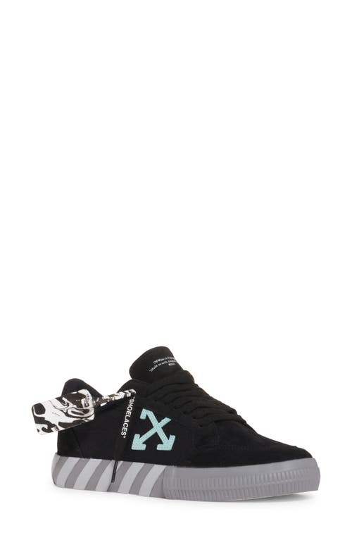 Off-white Vulcanized Low Top Sneaker In Black/turquoise