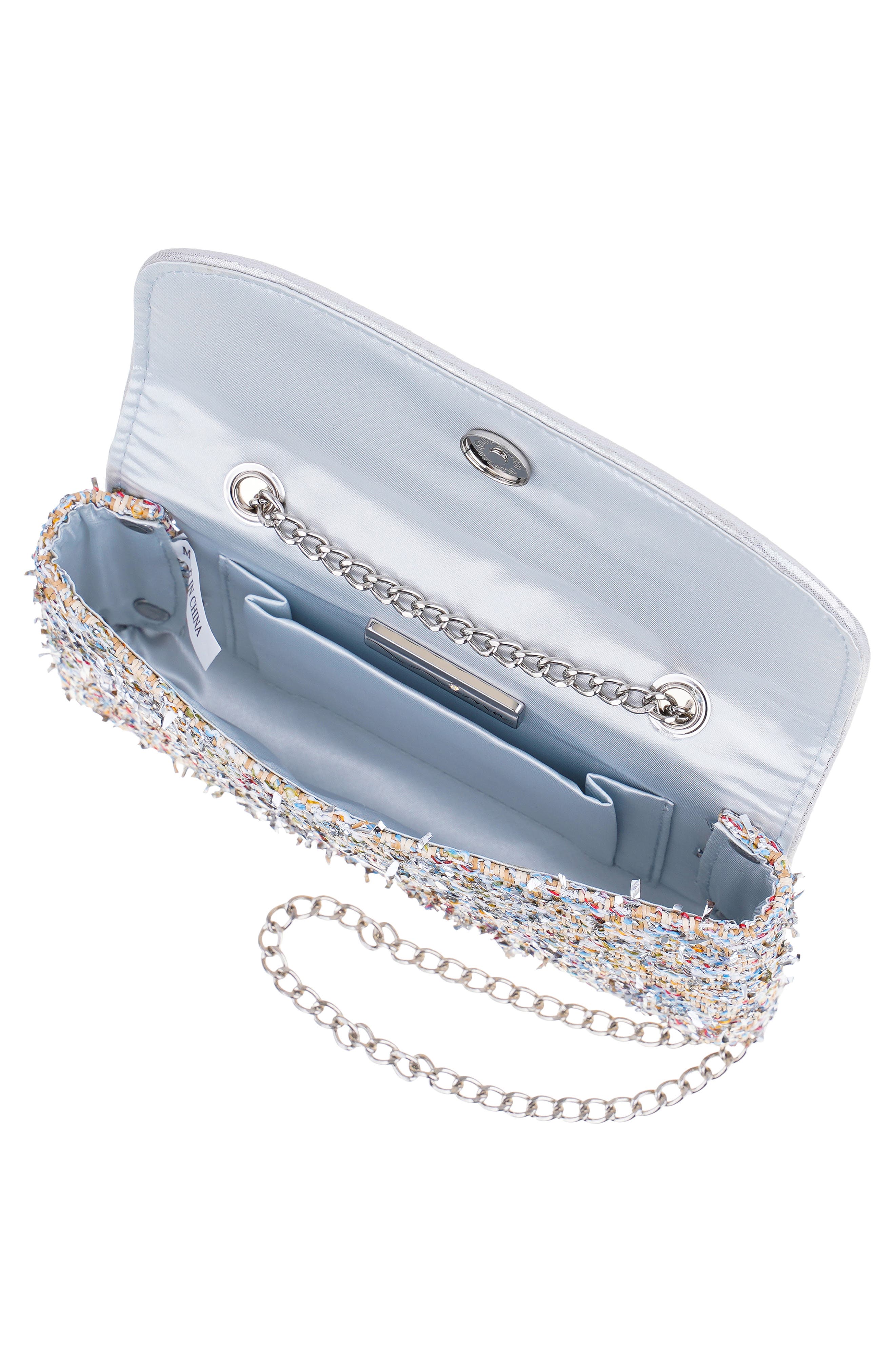 Cerise Textured Clutch, Alternate, color, SILVER MULTI