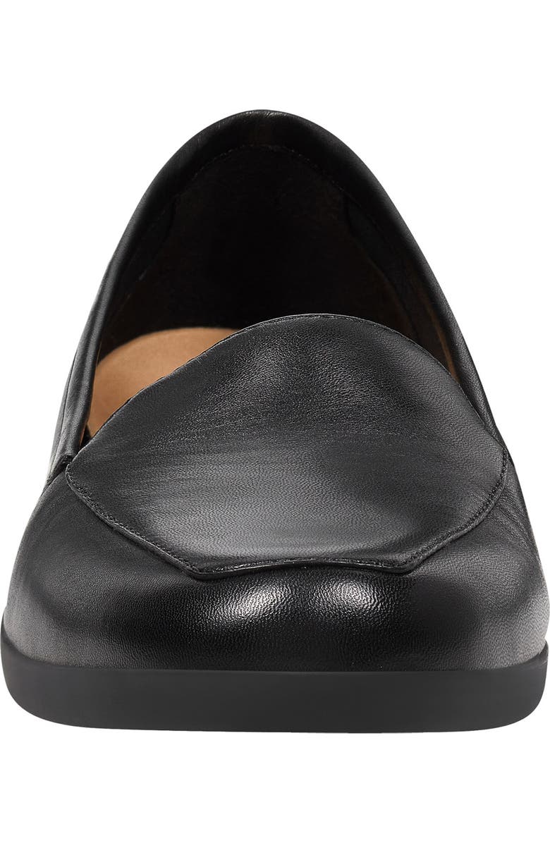 Easy Spirit Devitt Flat, Alternate, color, Black Leather