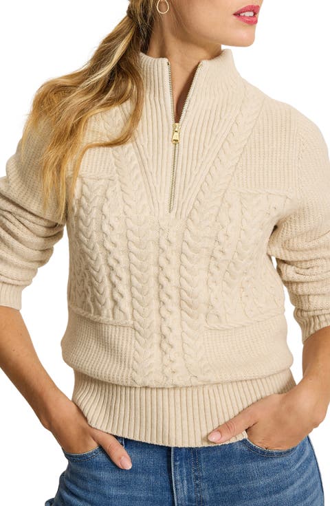 Cloud Bay Cable Half Zip Sweater