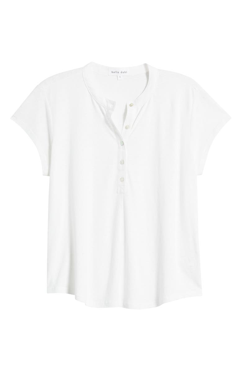 Bella Dahl Placket Cap Sleeve Top, Alternate, color, White
