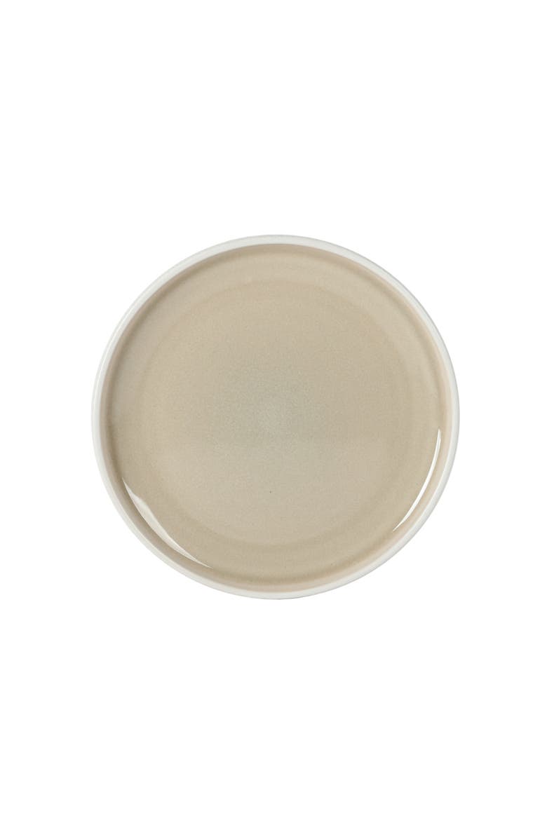 Pacifico Beach 12-Piece Reactive Glaze Stoneware Dinnerware Set, Alternate, color, Taupe/White