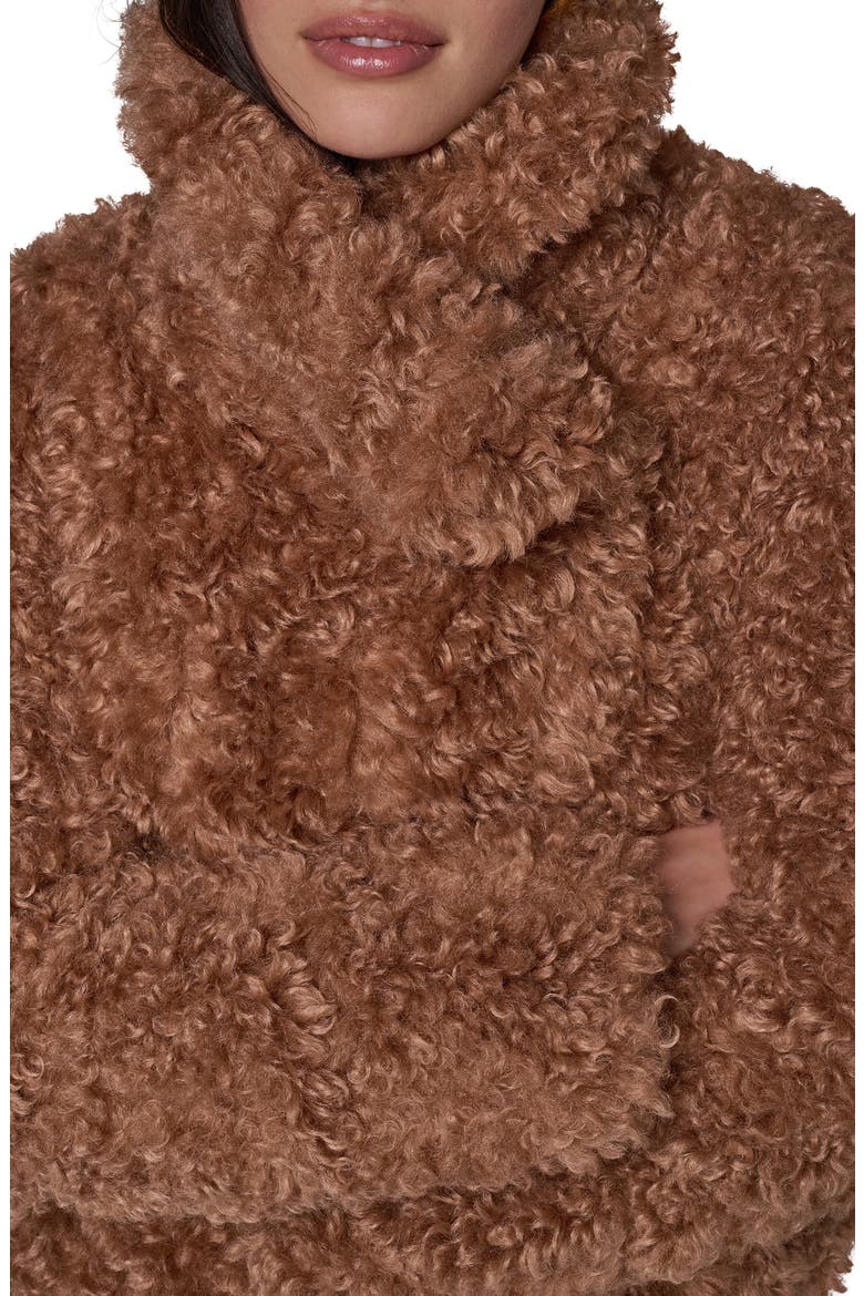 Faux Fur Teddy Jacket, Alternate, color, CAMEL