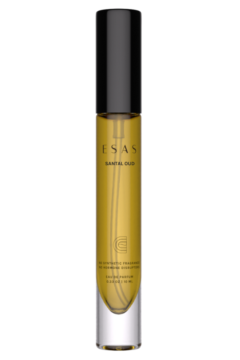 Santal Oud Organic Eau de Parfum - Sensual Vanilla & Creamy Sandalwood, Main, color, 0.33 oz