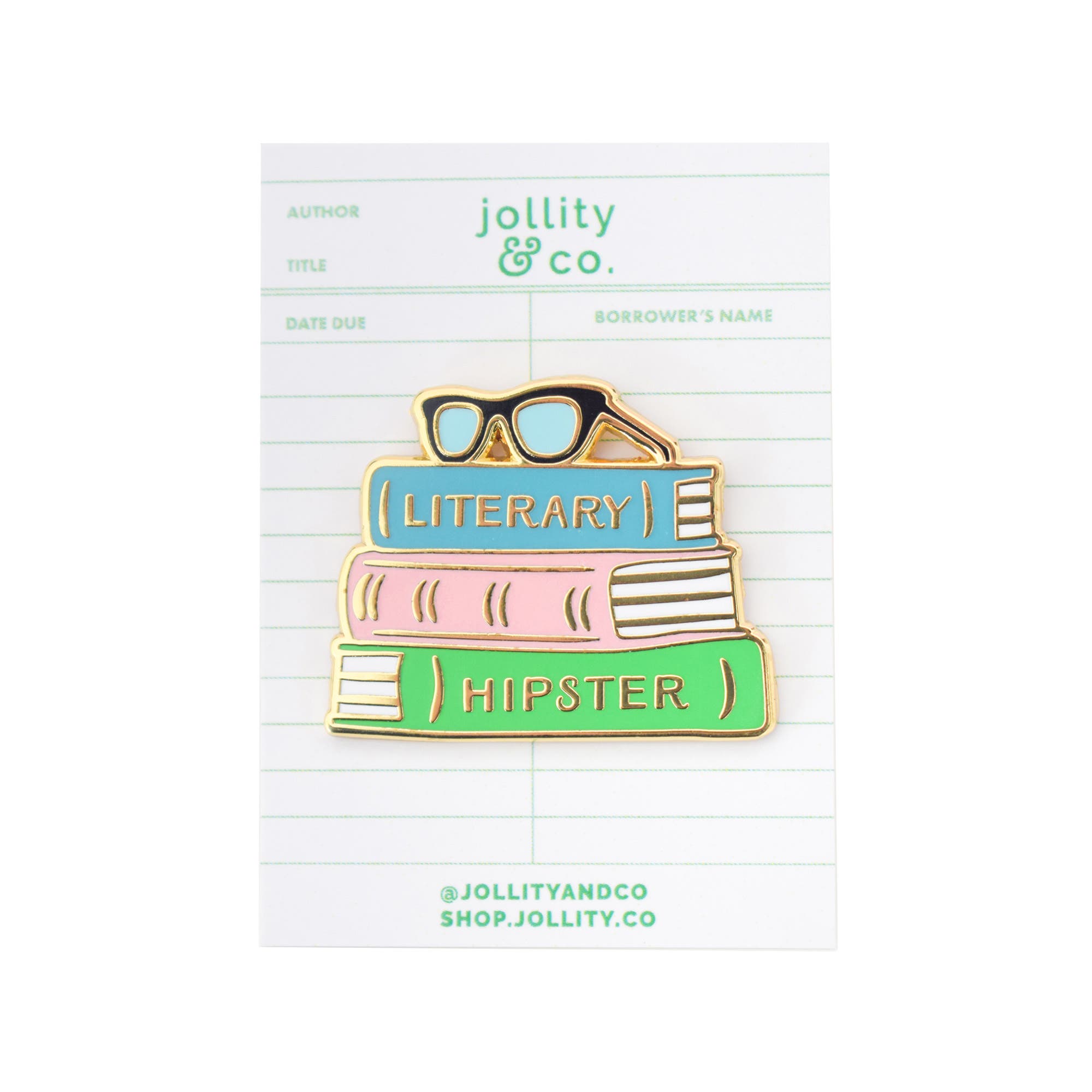 selected Literary Hipster Enamel Pin