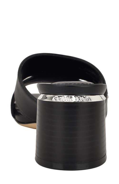CALVIN KLEIN CALVIN KLEIN VALERY BLOCK HEEL SLIDE SANDAL