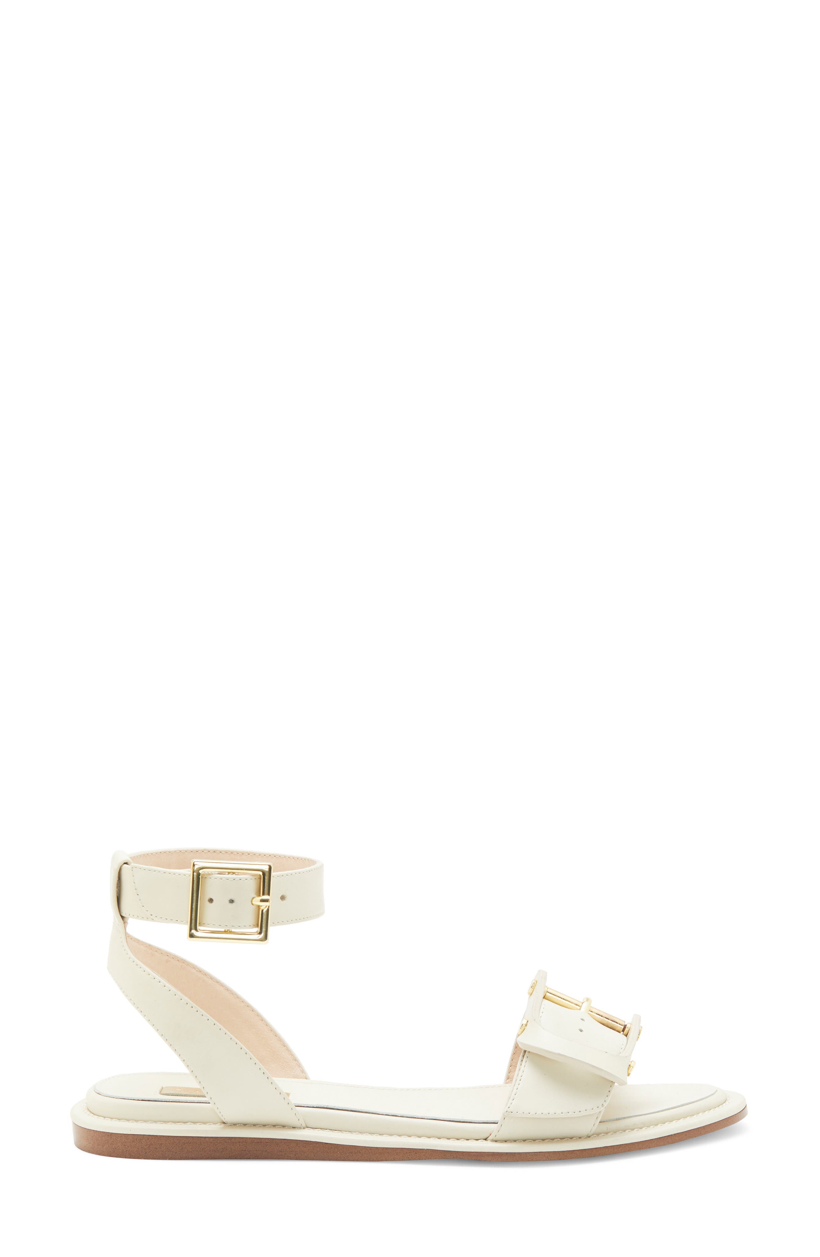 Benue Ankle Strap Sandal, Alternate, color, WHITE LEATHER