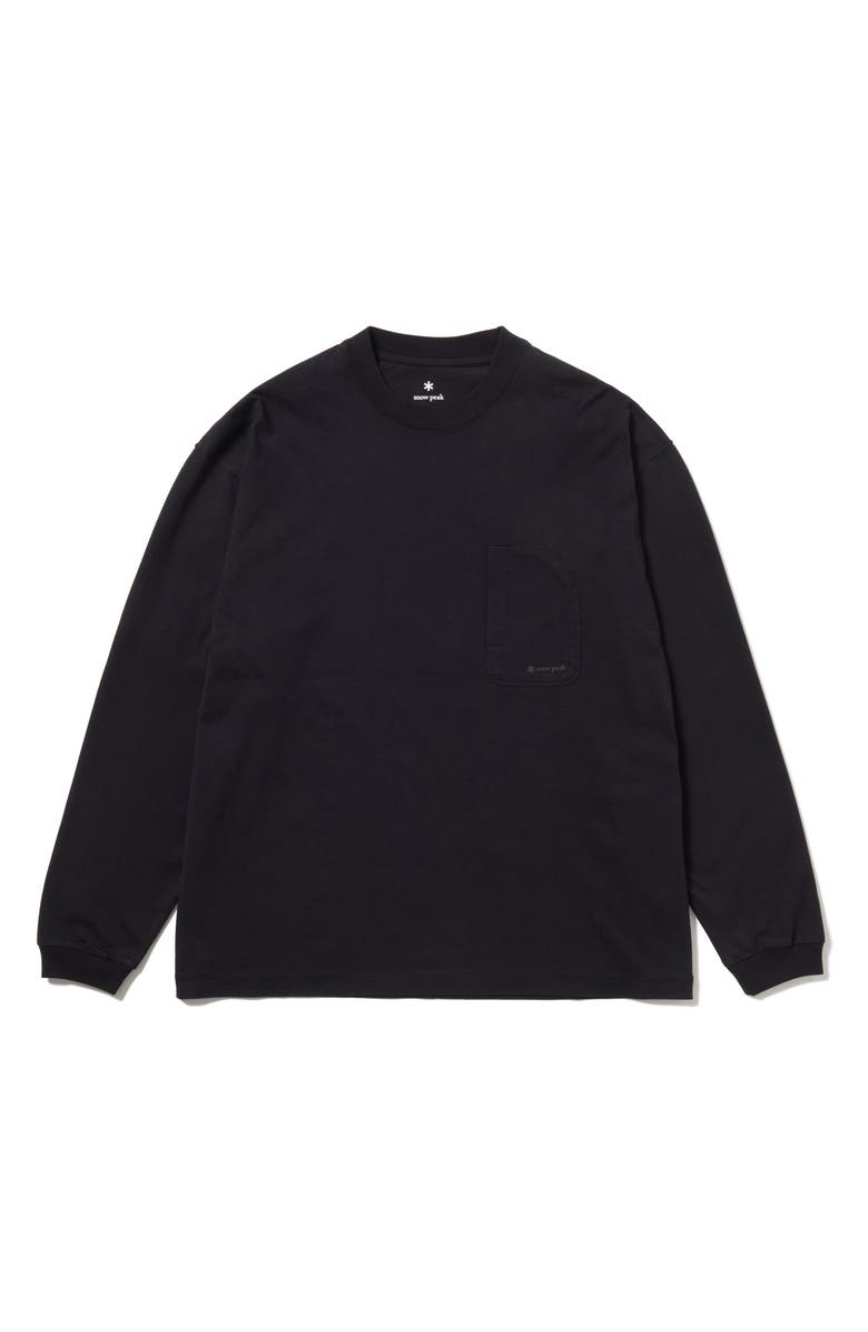 Snow Peak OG Mercerized Long Sleeve T-Shirt, Alternate, color, Black