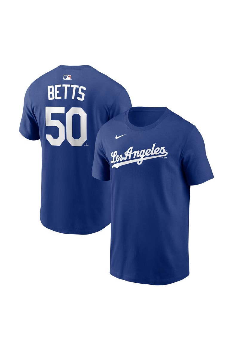 Men's Nike Mookie Betts Royal Los Angeles Dodgers Alternate Name & Number T-Shirt, Main, color, Royal