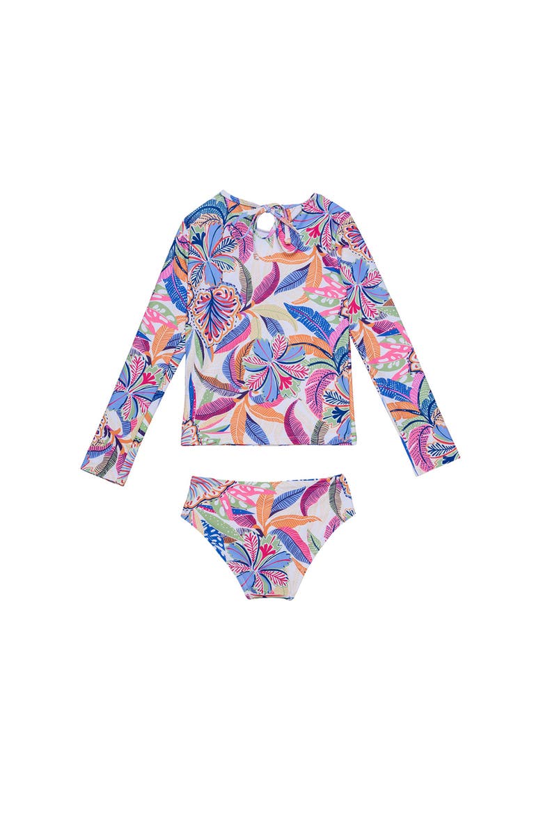 Gottex Kids Tropic Fun Long Sleeve Rash Guard Set, Alternate, color, Multi-Tropic