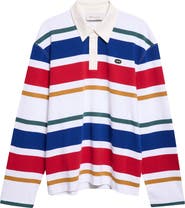AMI Paris Mattiussi Stripe Cotton Jersey Rugby Shirt