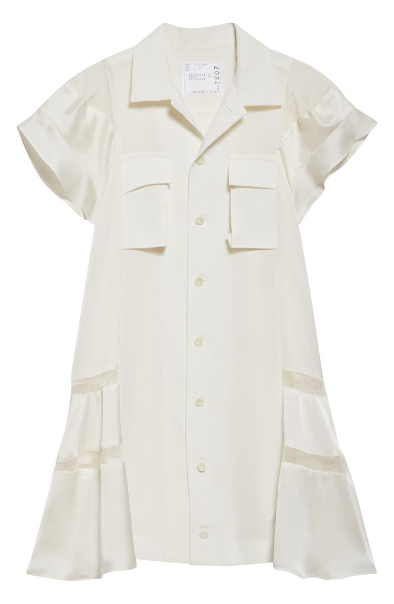 Sacai Mixed Media Shirtdress, Alternate, color,