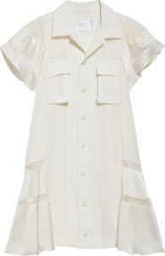 Sacai Mixed Media Shirtdress