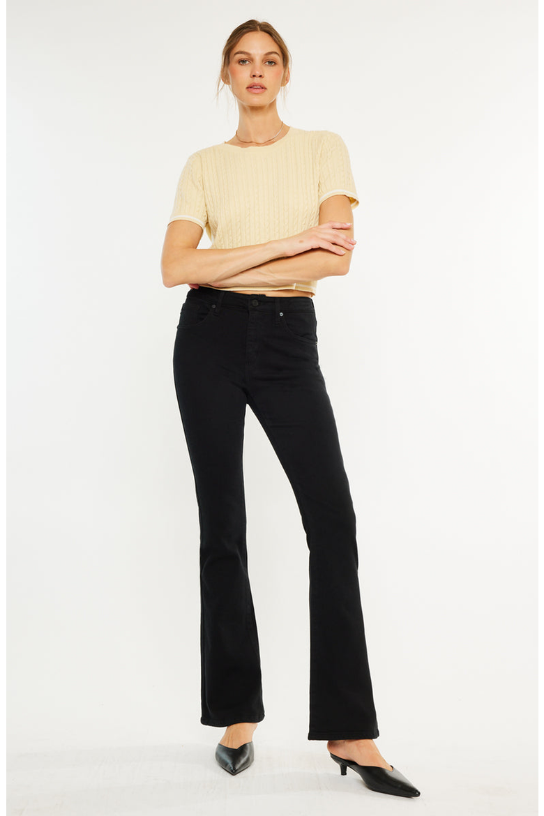 Paulina High Rise Bootcut Jeans, Main, color, Black