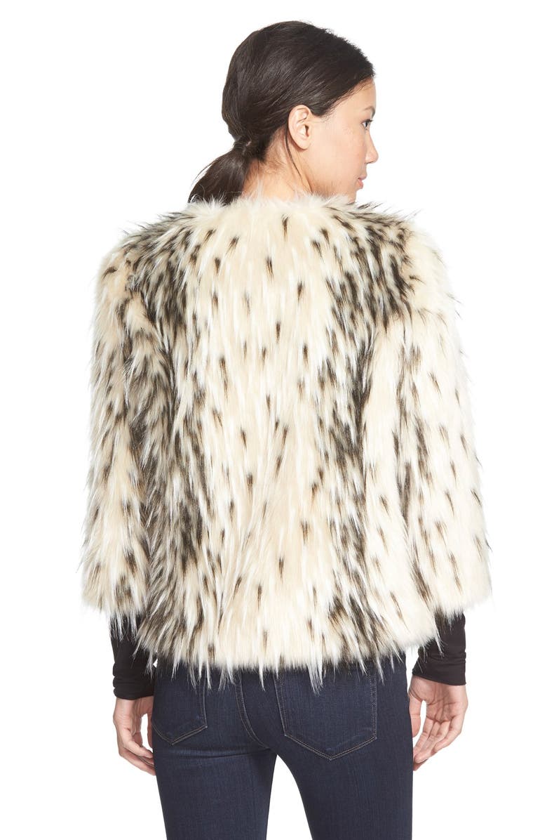 Kristen Blake Spotted Faux Fur Jacket, Alternate, color,