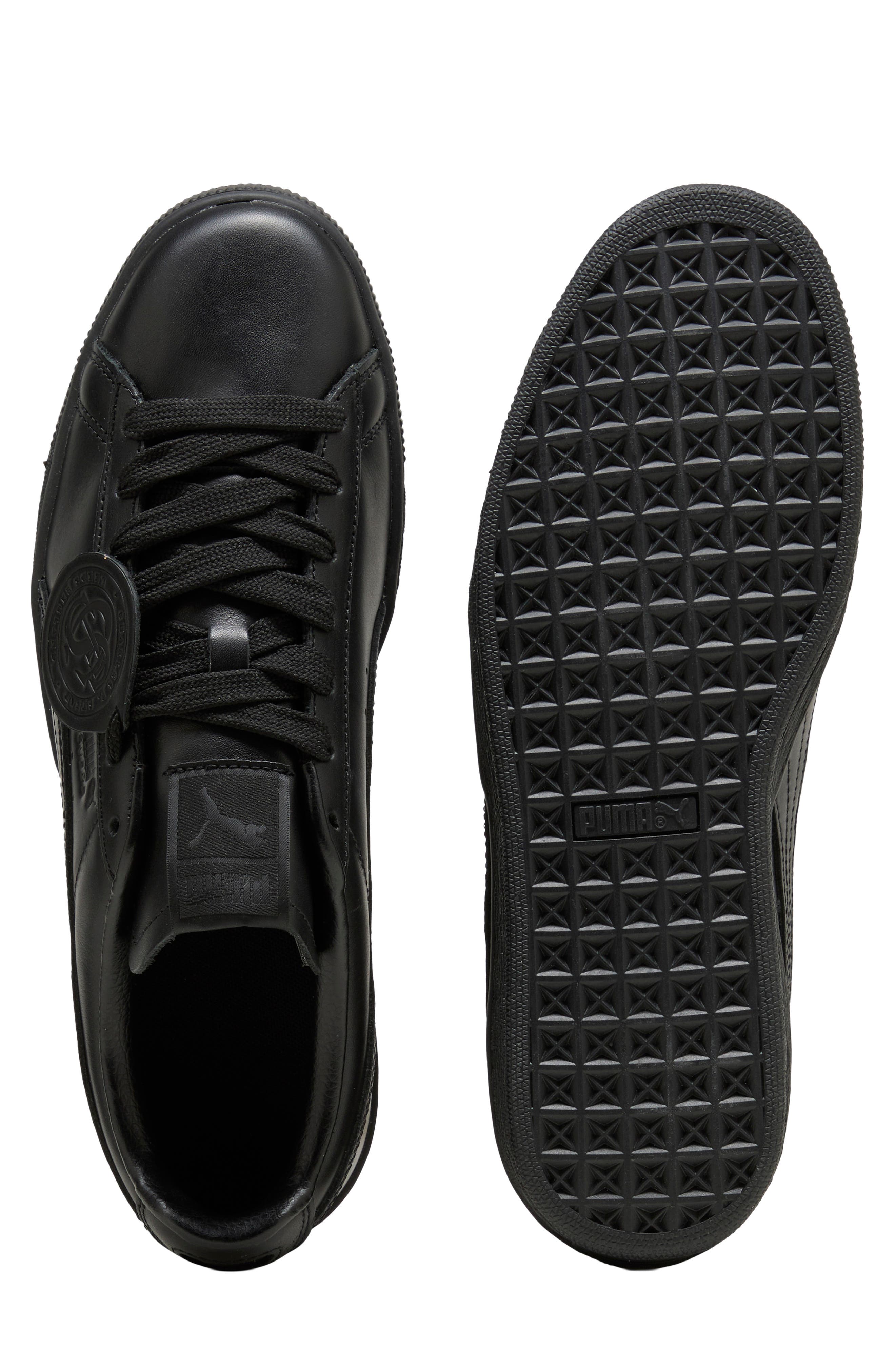Suede C.F. Stead Leather Sneaker, Alternate, color, PUMA BLACK
