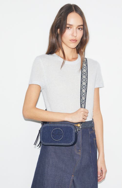 Tory Burch Mini Miller Denim Crossbody Bag